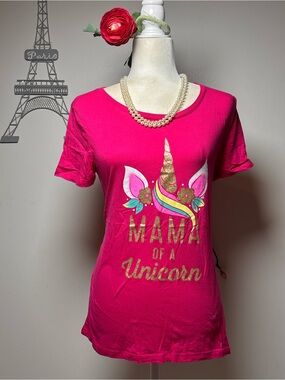 Place Hot Pink size M Crewneck Tee with White Logo perfect condition